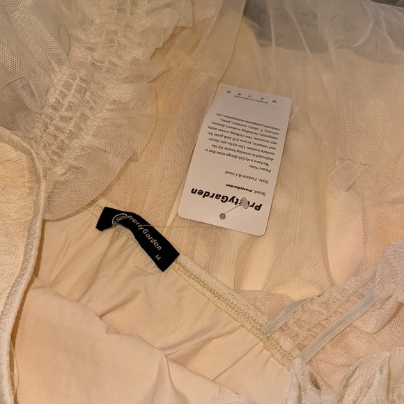 PRETTYGARDEN Summer Casual Sleeveless Smocked Ruffle Tulle Flowy dress - Picture 5 of 5